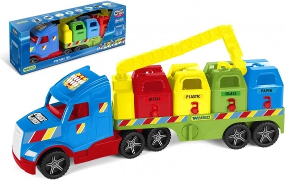Auto Magic Truck πλαστικό απορριμματοφόρο παιχνίδι 75 εκ.