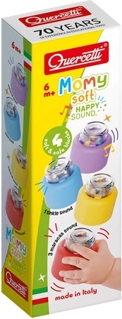 Quercetti Momy Soft Happy Sound μαλακά ηχητικά κυβάκια - 4 τεμ.