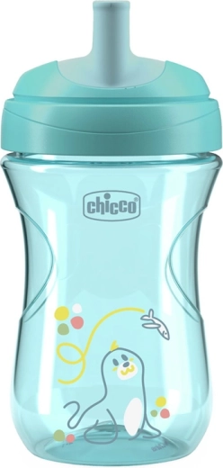 Chicco Advanced κύπελλο με επιστόμιο-καλαμάκι teal 266 ml 12m+