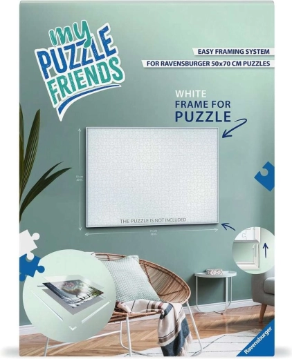 Ravensburger κορνίζα για παζλ My Puzzle Friends 70 × 50 cm λευκή