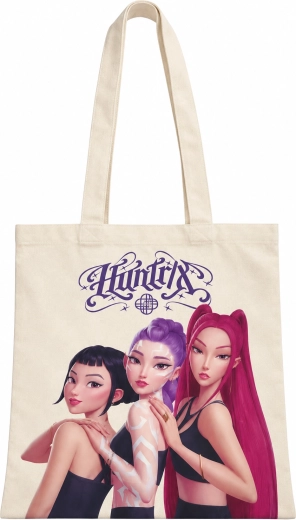 Τσάντα αγορών K-Pop Demon Hunters HUNTR/X σε κρεμ χρώμα