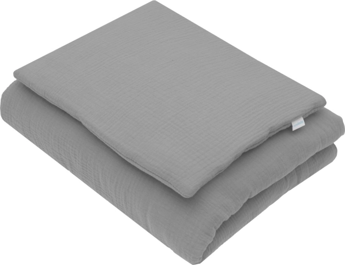 Μουσελίνα σετ με γέμιση New Baby 80 × 70 cm γκρι