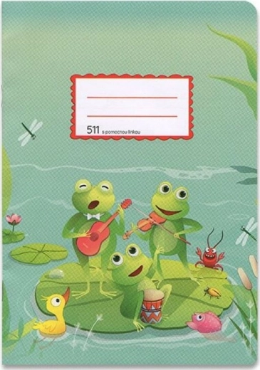 Σχολικό τετράδιο A5 με βοηθητική γραμμή Βάτραχος 10 φύλλα