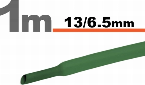 Πράσινος θερμοσυστελλόμενος σωλήνας 13 / 6,5 mm