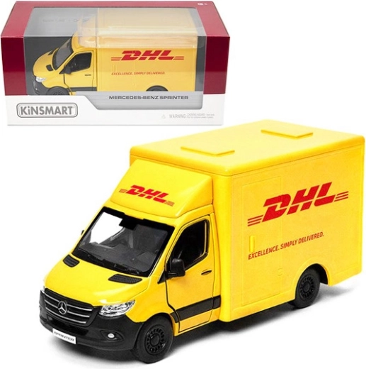 Mercedes‑Benz Sprinter DHL 1:48 μεταλλικό μοντέλο με κίνηση Pull Back