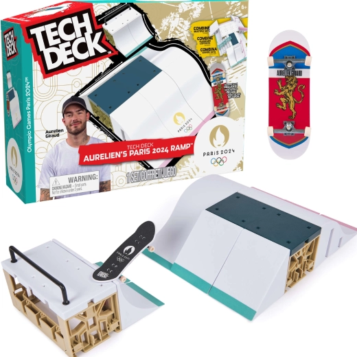 Tech Deck ράμπα Aurelien Giraud Paris 2024 με fingerboard