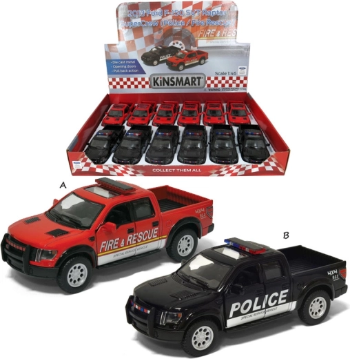 Μεταλλικό μοντέλο αυτοκινήτου Ford F-150 SVT Raptor SuperCrew (2013) – διασώστες