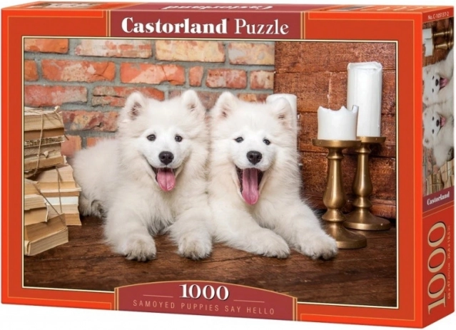 Παζλ 1000 τεμ. Samoyed Puppies Say Hello