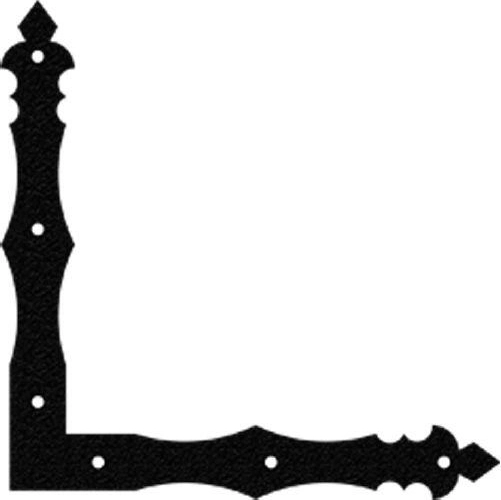Διακοσμητική ατσάλινη γωνία 150 × 150 × 25 mm, μαύρη, 2,5 mm