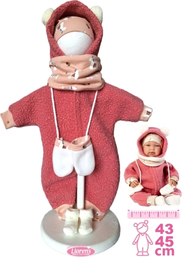 Llorens σετ ρούχων για κούκλα New Born 43–45 cm, 5 τεμαχίων