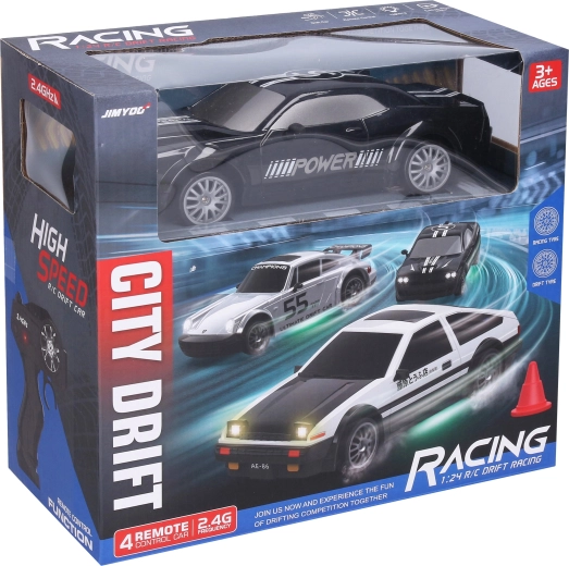 Drift RC αυτοκίνητο με τηλεχειριστήριο μαύρο 21,5 cm