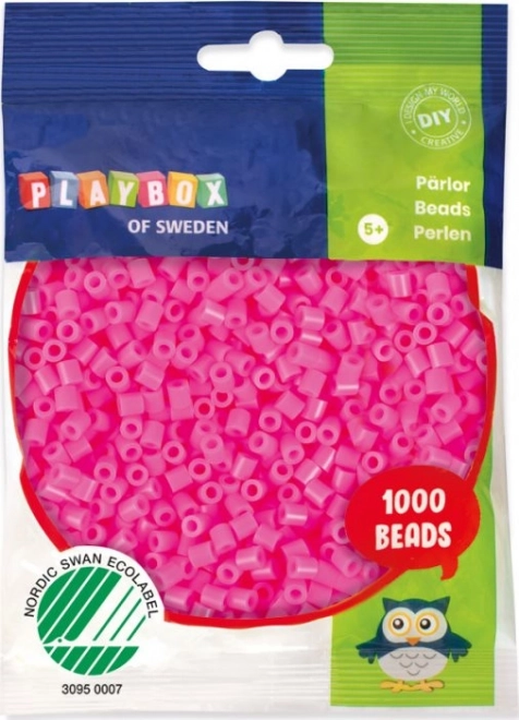 Playbox σιδερώσιμες χάντρες ροζ 1000 τεμ.
