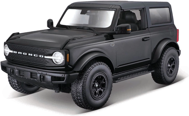 Ford Bronco Wildtrak 2021 μεταλλικό μοντέλο μαύρο 1:18