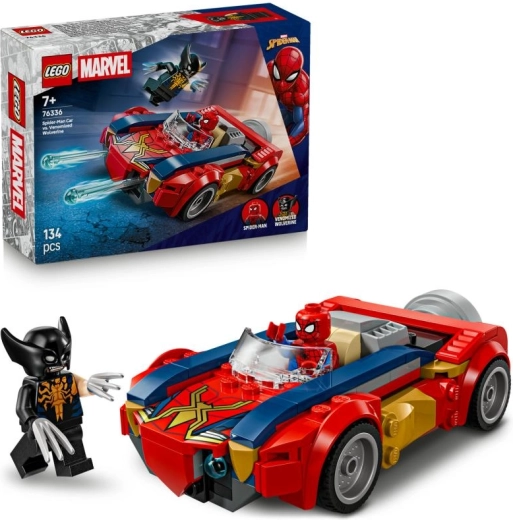 Αυτοκίνητο Spider‑Man εναντίον δηλητηριασμένου Wolverine – σετ κατασκευής LEGO Marvel