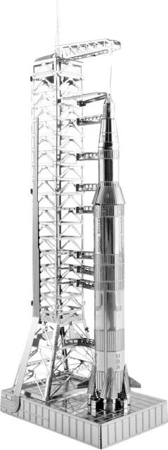 Μεταλλικό 3D παζλ Metal Earth Apollo Saturn V με ράμπα εκτόξευσης