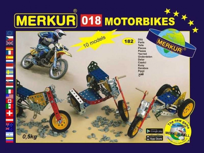 Μηχανές Merkur – μεταλλικό σετ κατασκευών 174 τεμαχίων, έως 10 μοντέλα