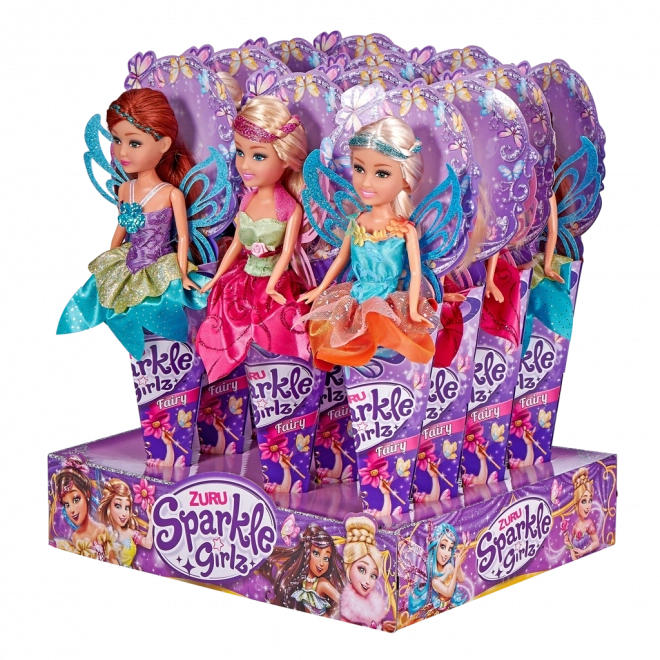 Νεράιδα Sparkle Girlz με φτερά σε χωνάκι