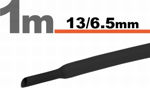Μαύρος θερμοσυστελλόμενος σωλήνας 13 / 6,5 mm