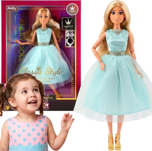 Κούκλα Woopie Royal Lily με τιρκουάζ φόρεμα 30 cm