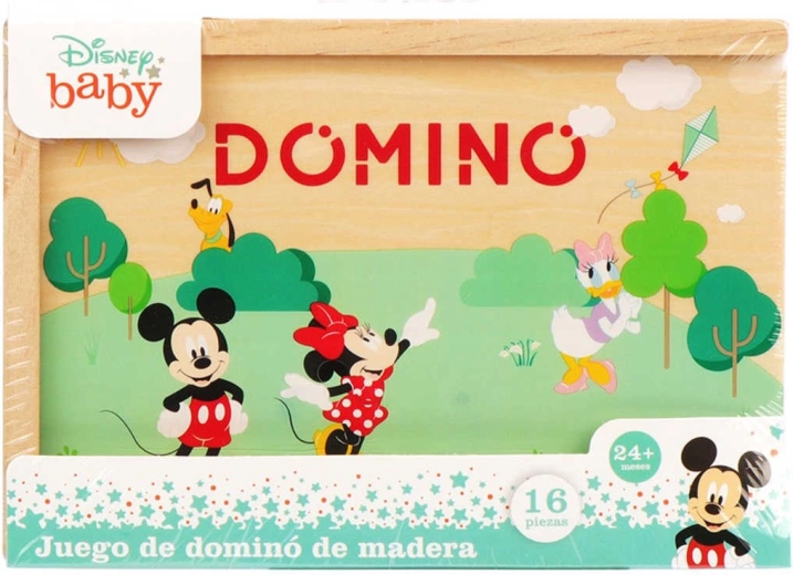 Ξύλινο ντόμινο Disney Mickey Mouse σε κουτί (16 κομμάτια)