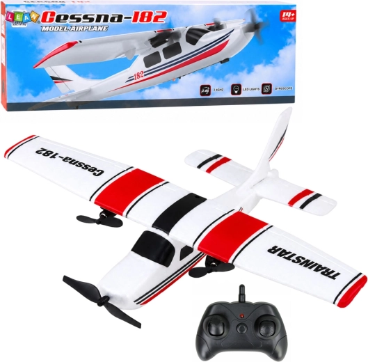 Αφρώδες τηλεκατευθυνόμενο αεροπλάνο RC Cessna 182 με χειριστήριο 2,4 GHz