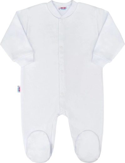 Βρεφικό ολόσωμο φορμάκι New Baby Classic λευκό μέγεθος 86