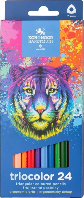 Τριγωνικές ξυλομπογιές KOH-I-NOOR Triocolor 12 τεμ.