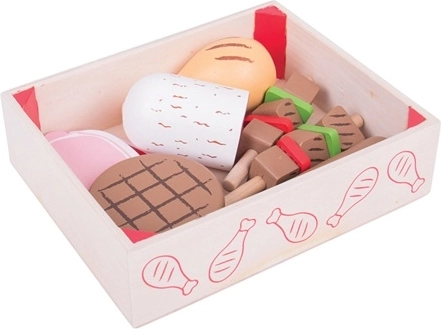 Bigjigs Toys ξύλινα αλλαντικά σε κουτί