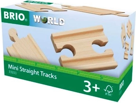 Brio μίνι ευθείες ράγες και συνδέσμοι (4 τεμάχια)