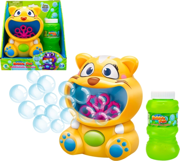 Bubble Fun μηχανή για σαπουνόφουσκες γατάκι με υγρό 118 ml