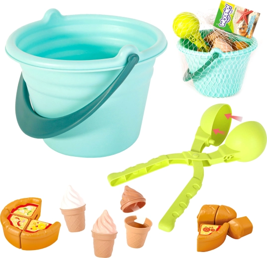 Woopie σετ για άμμο Fun Ice Cream 2σε1 εργοστάσιο για χιονόμπαλες, 15 τεμάχια