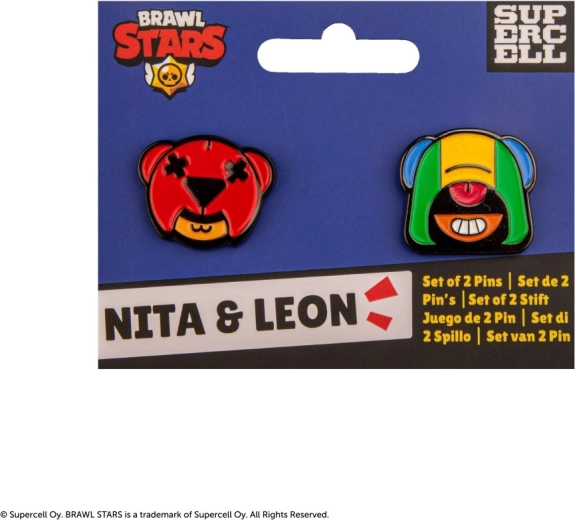 Σετ pins Brawl Stars – Nita και Leon