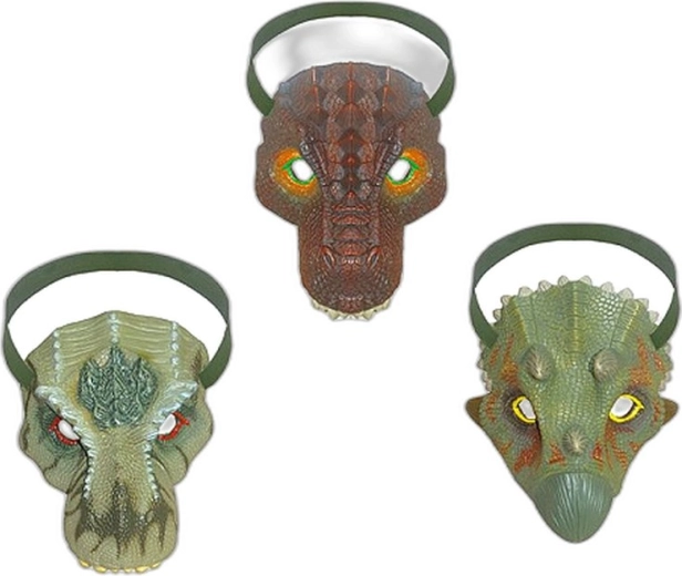 Μάσκα δεινόσαυρος 19 cm (3 είδη) - 1 τεμάχιο