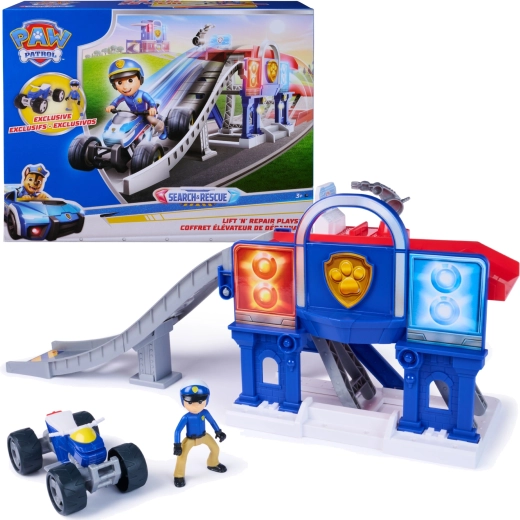Paw Patrol Lift ’N’ Repair – σωστικός σταθμός επισκευών με φιγούρα του Ryder και ATV