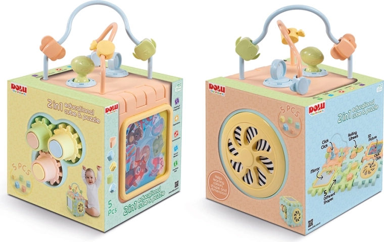 2 σε 1: κύβος και διαδραστική βάση παζλ