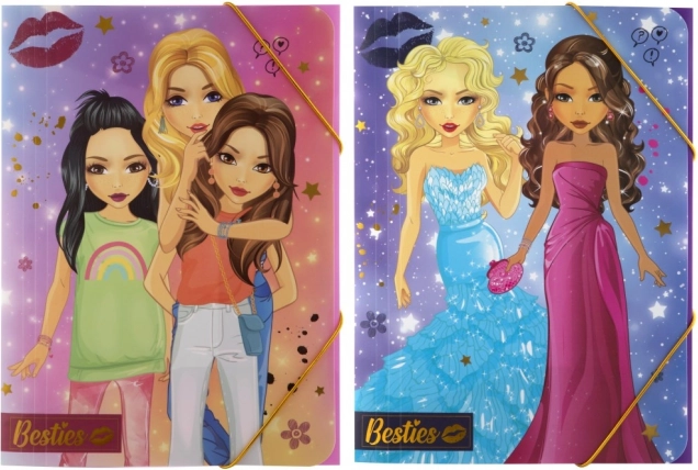 Σχολικός φάκελος Α4 με κλείσιμο λάστιχο Besties