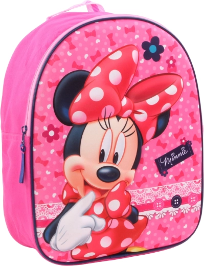 3D παιδικό σακίδιο πλάτης Minnie Mouse ροζ 31 cm