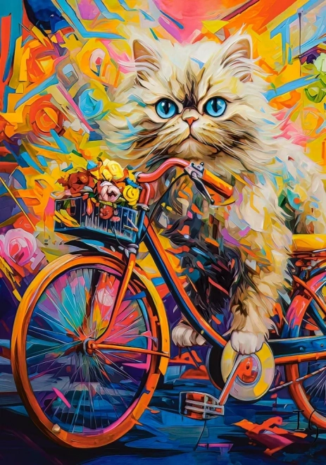Παζλ 500 κομματιών – Γατάκι στο ποδήλατο