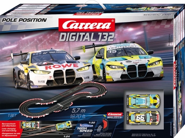 Πίστα αυτοκινήτων Carrera Digital 132 Pole Position 5,7 m με αυτοκίνητα BMW M4 GT3
