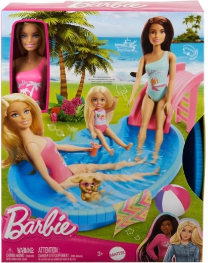 Κούκλα Barbie με πισίνα