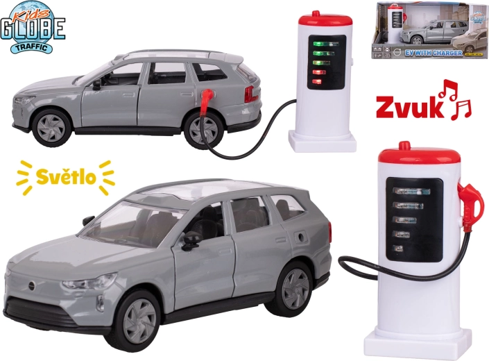 Kids Globe Traffic VOLVO EX90 μεταλλικό μοντέλο SUV με φώτα και ήχους 13,5 cm