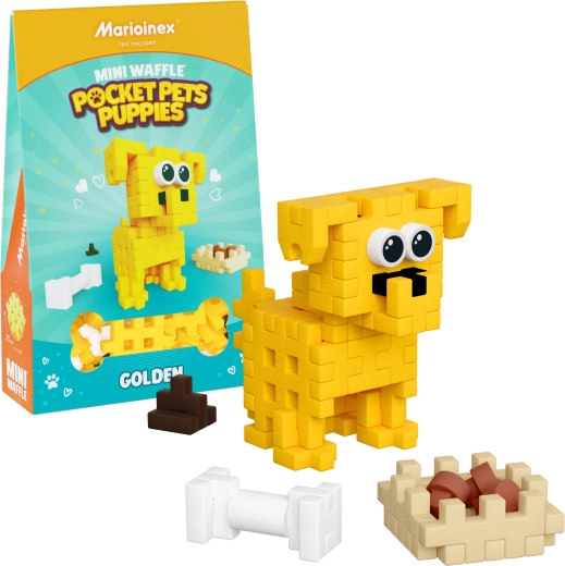 Κατασκευαστικό σετ MINI WAFFLE Pocket Pets – κουτάβι γκόλντεν ριτρίβερ
