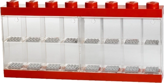 Συλλεκτική βιτρίνα για 16 μίνι φιγούρες LEGO – κόκκινη