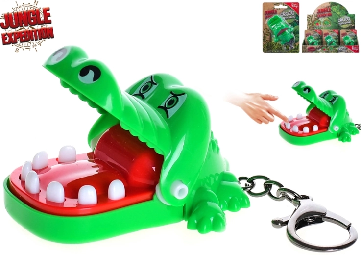 Jungle Expedition μπρελόκ με παιχνίδι κροκόδειλος 7 cm
