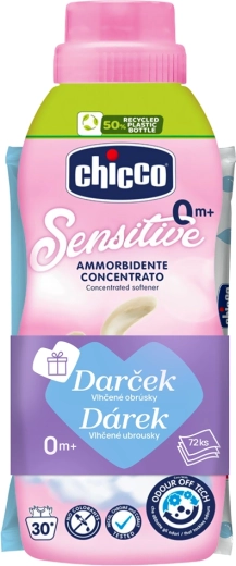 Chicco μαλακτικό Baby Sensitive Λουλουδένια Αγκαλιά 750 ml + υγρομάντηλα 72 τμχ δωρεάν