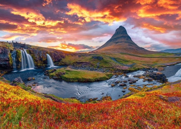 Παζλ Καταρράκτης Kirkjufellsfoss, Ισλανδία 500 κομμάτια