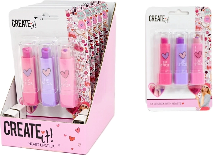Create It! παιδικό σετ κραγιόν Love – 3 χρώματα