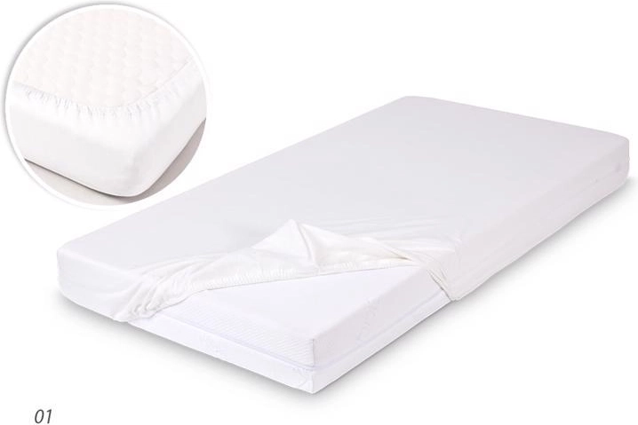 Μπαμπού σεντόνι 60 × 120 cm λευκό BABYMATEX