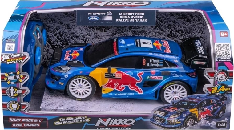 Τηλεκατευθυνόμενο αυτοκίνητο Nikko Ford Puma Hybrid M‑Sport #8 Tänak 1:18