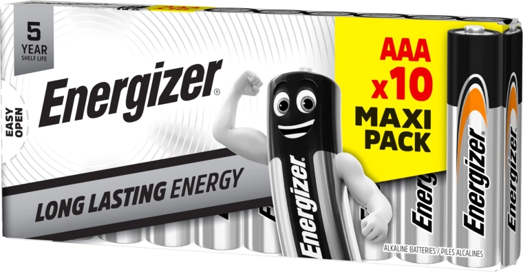 Αλκαλικές μπαταρίες AAA 1,5 V ENERGIZER Everyday – συσκευασία 10 τεμ.